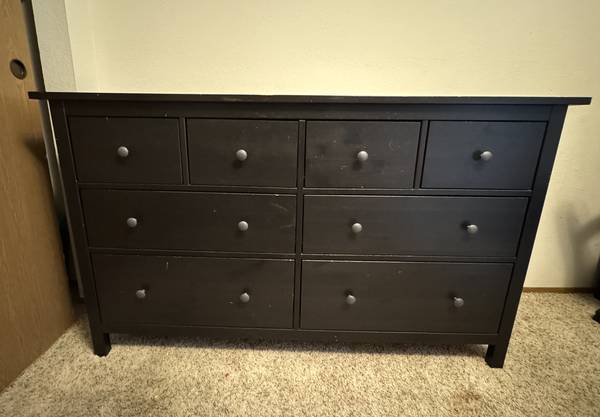 Ikea Hemnes Black 8 drawer dresser 1