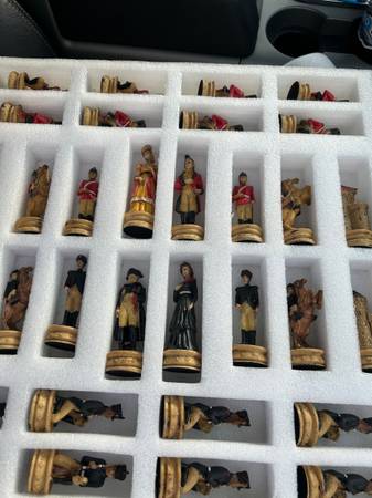 Hand painted chess piece sets - $45 (Bellingham)63435886081283124