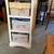 White Wood Shelving storage unit with 3 pull out wicker basket/drawers 11 thumbnail