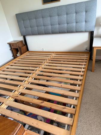 Cal King Bedframe and Headboard 1
