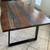 LIVE EDGE SLABS WEATHERED BLACK WALNUT DINING TABLE & STEEL METAL LEGS 2 thumbnail