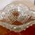 Vintage Serving Bowl Thick Heavy Cut Glass Unique Shape 2 thumbnail