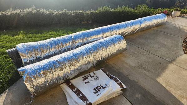 FREE HVAC 14 " DIAMETER FLEX DUCTING R-6 1