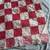 ANTIQUE QUILT RED/WHITE 2" SQUARE PATTERN 4 thumbnail