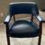 Executive Rolling Office Guest Chair | Black Leather & Wood | Excellent Conditio 5 thumbnail