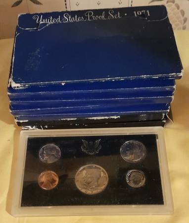 7 United States Proof Sets 1971 to 1979 1