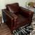 Used Strick & Bolton Prue Brown Leather Arm Chair 3 thumbnail