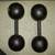 VINTAGE 50lb. GLOBE DUMBBELLS weights gym equipment 6 thumbnail
