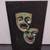 Antique Clowns 19th century Expressionist Oil on Board Painting 5 thumbnail