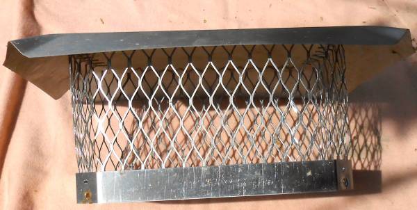 CHIMNEY CAP 14" X 10" X 8" Galvinized Steel w Mesh NEVER USED 1