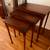 Tables nesting set of 3 tables solid wood mahogany finish vintage 2 thumbnail