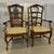 Pair of vintage country French walnut rush bottom arm chairs 1 thumbnail