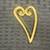 Large Gold Tone Heart Brooch Pin 1 thumbnail
