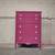 Delivery Is Available Vintage Solid Wood Johnson Pink Chest With 5 Storage Drawe 1 thumbnail