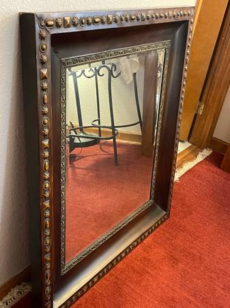 Mirror in a metal frame 36” x 40” excellent 1