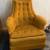 Vintage 1960s Heritage Furniture High-Back Tufted Mustard Yellow Fabric Lounge C 1 thumbnail