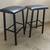 Bar Stools leather and metal 26" black set of 2 1 thumbnail