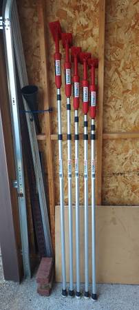 12' ZIPWALL POLES.. All Five.. 1