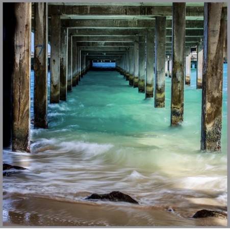 MAKAI PIER HAWAII 16in. x 20in. FLOAT MOUNTED METAL PRINT - $115 (Friendsville)63470661560065122