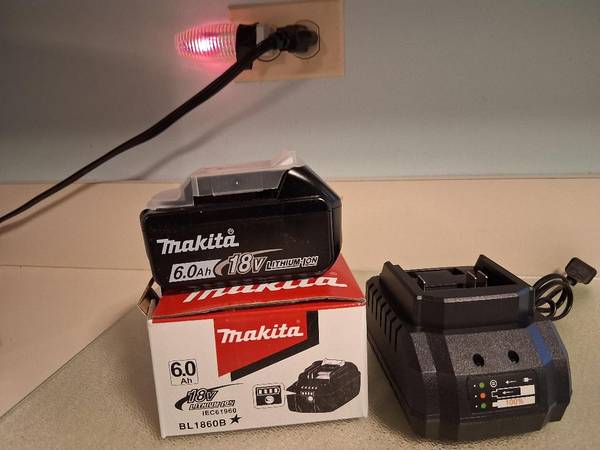 MAKITA BATTERY 6.0 /18v.  NEW IN BOX w GENERIC charger $65 1