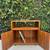 Mid-Century Modern Teak Record Cabinet / Vinyl Storage – On Casters 5 thumbnail