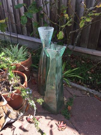 Spanish glass floor vases 1