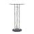Dining/Bar height Table Round Glass Top, Metal, Black Marble Base 1 thumbnail