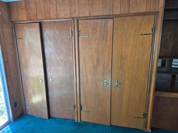 FLASH SALE!!!! 4 sets 48x80” Double mahogany doors w/ fancy hardware 1