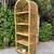 Boho Mid Century Wicker Bookshelf Book Shelf Arc Wall Unit Etagere 1 thumbnail