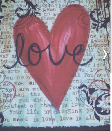 Unique LOVE Wall Art, Mint Condition 1