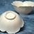 Pair of White Lotus Rice Bowls in Excellent Condition 2 thumbnail