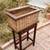 Rustic Rustic 1920s one piece woven/wood Sewing Box/Console Table 12 thumbnail