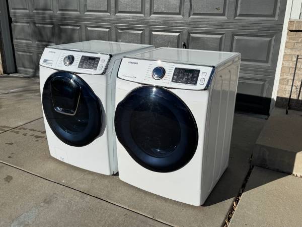 SAMSUNG front load washer and electric dryer for sale. 1