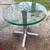 Rustic Wrought Iron End Table and Glass Top Handmade 2 thumbnail