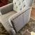 Tufted Club Chair with Casters, Stone/Grey 2 thumbnail