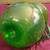 Huge Beautiful Abstract Hand-Blown Glass Green Water Pitcher w/Ice Lip 2 thumbnail