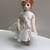 Rare Bunny Doll Hand Crafted Painted Face w Natural Eyelashes & Stand 6 thumbnail
