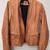 women's Banana Republic cognac brown leather jacket - size S 1 thumbnail