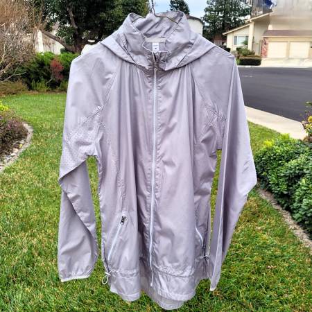 Silver Windbreaker Jogger Jacket Women’s M 1