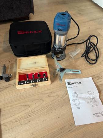 Enhulk 6.5-AMP 1.25HP Compact Trim Router for Woodworking - $15 (N Beacon Hill)63442861036931123