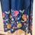 Karen Kane dress size L thin blue denim like fabric with floral embroidery 100% 4 thumbnail