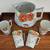 Antique Nippon Japan Pitcher and Teacups Orange Poppy Flower 13 thumbnail