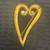 Large Gold Tone Heart Brooch Pin 2 thumbnail