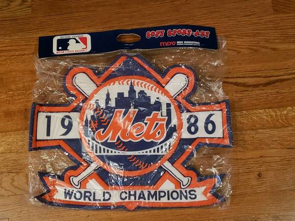 NY METS 1986 WORLD CHAMPIONS SOFT SPORTS ART-NEW IN ORIGINAL PACKAGING 1