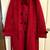 Womens Wine Red Wool Coat Size Large 2 thumbnail