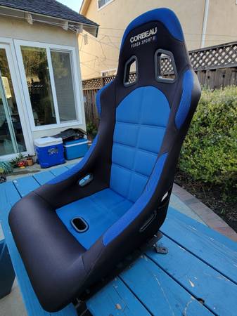 Corbeau Forza Sport Seat Blue w/ Seat Bracket - $450 (san jose south)63471454491395122