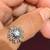 Natural Diamond in18K White Gold Engagement or Cocktail Ring (Size 7) 4 thumbnail
