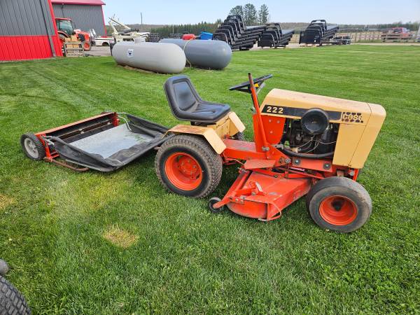 1976 Case 222 Lawn Tractor w/ Plow and Sweeper 1