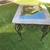 Vintage wrought iron side end coffee table with glass top 8 thumbnail