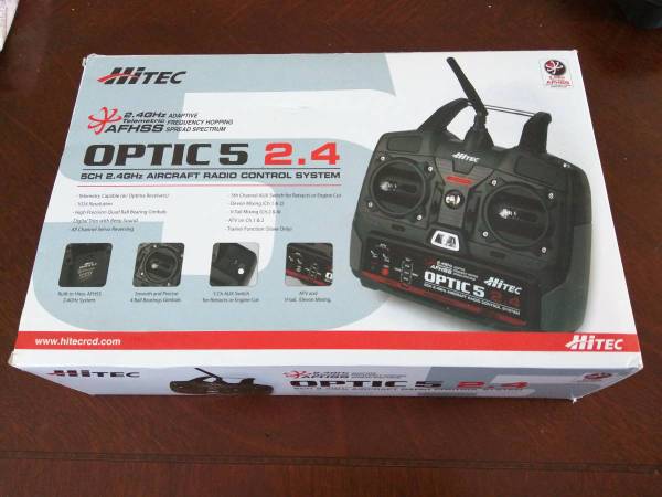 Hitec Optic 5 RCD 160240 2.4 GHz Transmitter Aircraft Computer Radio 1